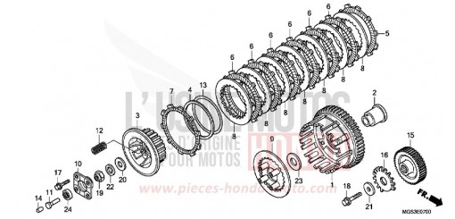 EMBRAYAGE (NC700X/XA) NC700XAD de 2013
